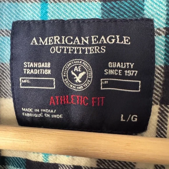 Blue Plaid Flannel Shirt Iron Maiden men's or women's - Picture 4 of 4